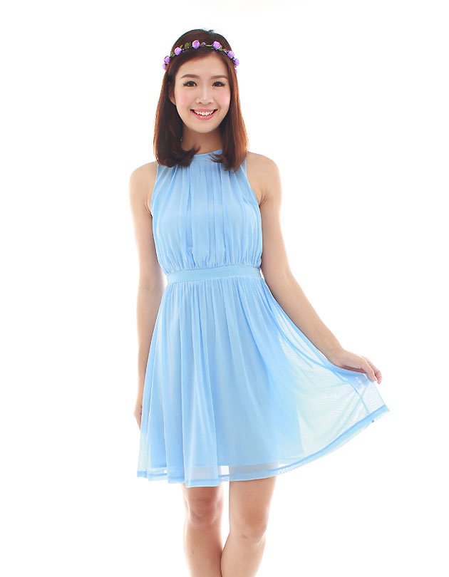 Paris Dress in Powder Blue